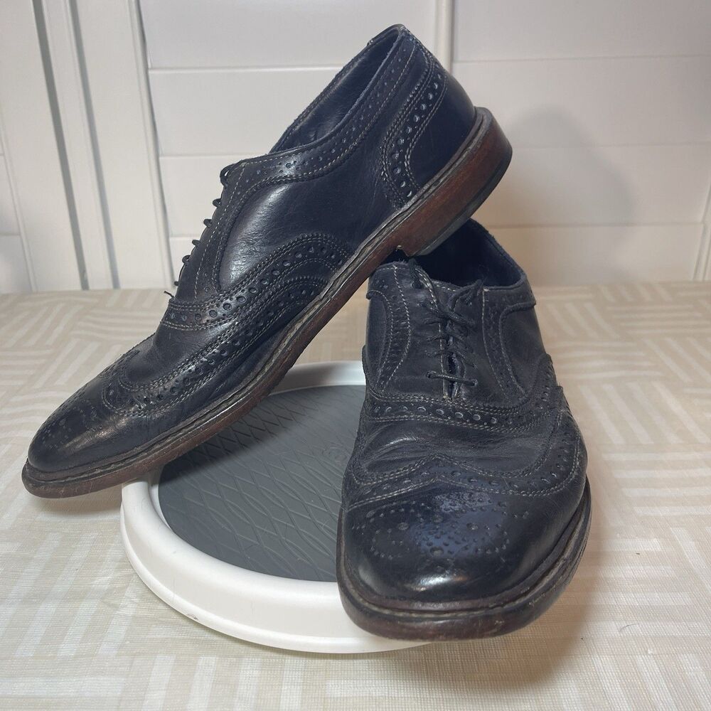 Allen Edmonds‎ Neumok Black Leather Wingtip Oxford Shoes Black Laces Men’s 9.5 D